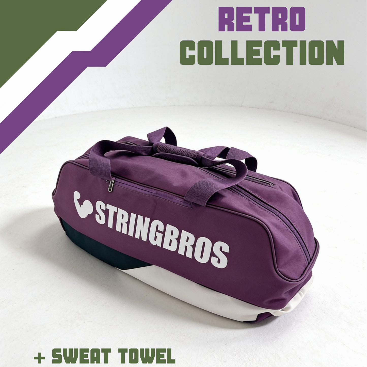 (PRE-ORDER!) Racket Bag - RETRO Purple Green Edition
